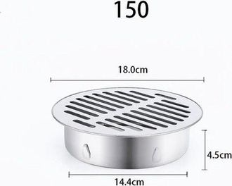 OEM Desag&uuml;e De Sif&oacute;n Redondo, Independiente, De Acero Inoxidable, Apto Para Balcones, Terrazas, Azoteas, Patios Y Jardines (di&aacute;metro 200 Mm)