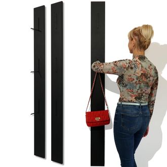 OEM Percha De Madera Slim Negra