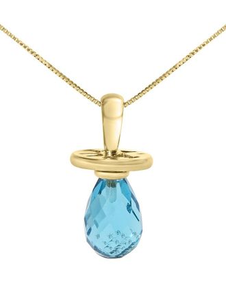 House of Brilliance Colorful Gemstones 14K Quartz Pendant Necklace