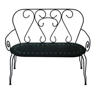 Vacchetti Vacchetti - Banco De Jard&iacute;n Antracita 105x48 Cm H 88 Cm En Metal Mod. New Old