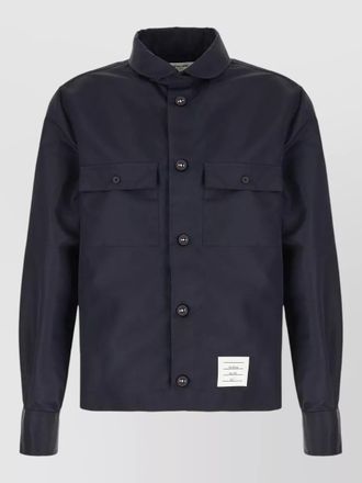 Thom Browne nylon jacket featuring front patch pockets