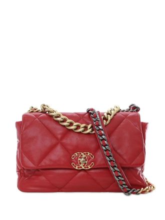 Chanel 2020 Large Lambskin 19 Flap satchel - Red
