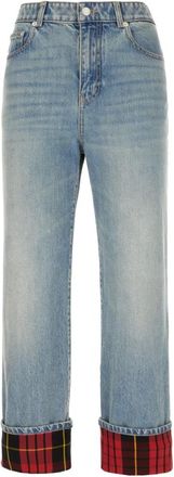 Alexander McQueen Alexander McQueen, Straight Jeans, female, Blue, Size: W28 Straight-leg Jeans