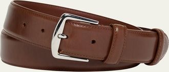Loro Piana Mens Travis Calf Leather Belt
