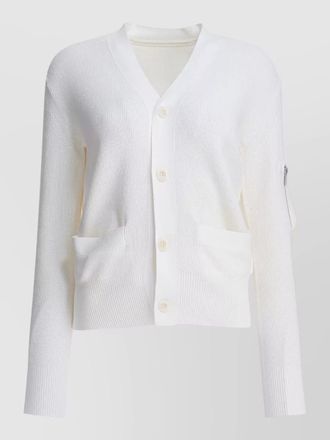 sacai cotton cardigan jacket long sleeves pockets