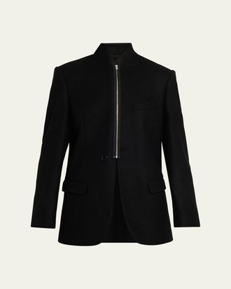 Maison Margiela Zip-Front Longline Blazer