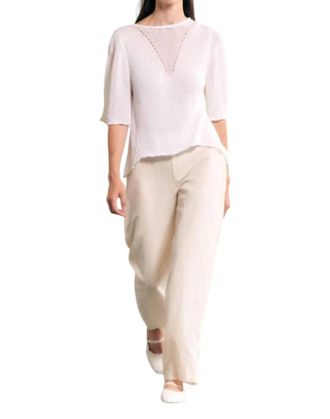 Sita Murt/ Wide Leg Linen Pant In Ecru