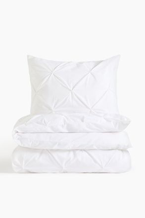 H&M Einzelbettw&auml;sche mit Biesenfalten - White