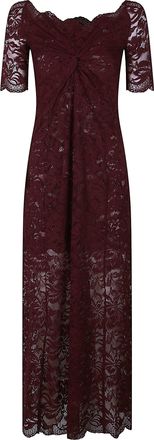 Paco Rabanne Off Shoulder Floral Lace Dress