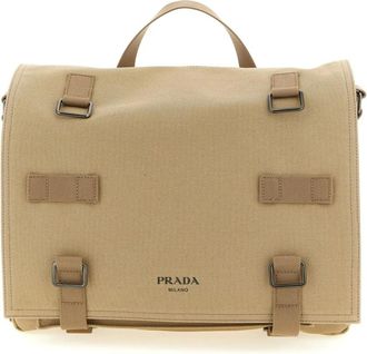 Prada Bolso mensajero de lona - Bags - Hombre - Beige - ONE SIZE