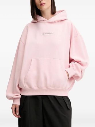 P.E Nation logo-print hood hoodie - women - Organic Cotton - S - Pink