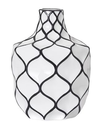 Torre & Tagus Abstract 9In Lattice Outline Ceramic Vase