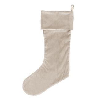 Ballard Designs Signature Velvet Stocking - Stone - Ballard Designs
