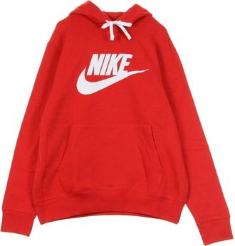 Nike Club Hoodie Pullover - Heren - Sportshirts - Rood - XL - Katoen - Fitness