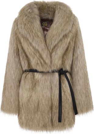 Cesare Gaspari Jassen, Dames, Beige, S, Polyester, Faux Fur & Shearling Jassen