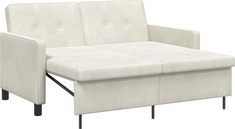 vidaXL Sof&aacute; Cama Crema Tela Vidaxl