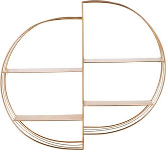 Maisons du monde Estantería redonda de metal dorado