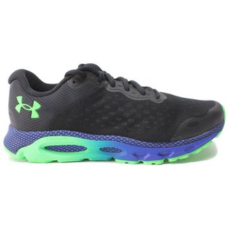 Under Armour HOVR Infinite 3 Synthetic Textile Mens Low Top Trainers - Black Green - Size:UK 11.5