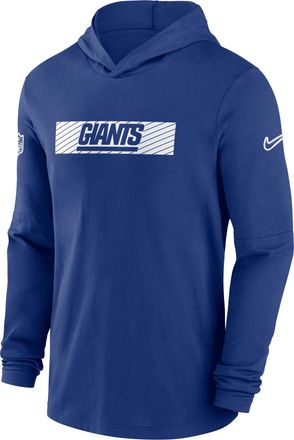Nike New York Giants Sideline Nike Mens Dri-FIT NFL Long-Sleeve Hooded Top in Blue | 02FC4EW8I-CAM