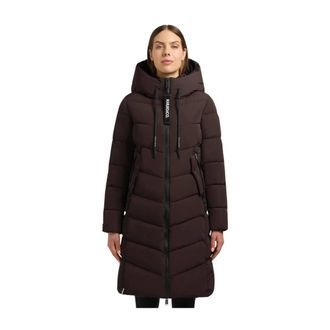 Khujo Mikia4 Puffer Coat - Dames - Mantels - Bruin - Maat: L Fleece