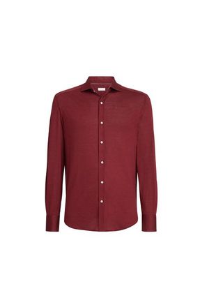 Brunello Cucinelli Spread collar shirt in Cherry at Nordstrom, Size Xxx-Large Eu