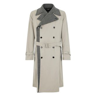 Dolce & Gabbana Jassen, Heren, Beige, L, Wol, Omkeerbare Trenchcoat