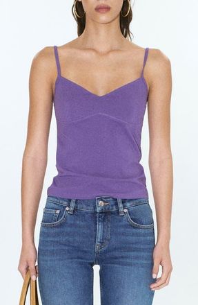 Mango Featuring Hailey Bieber Mimi Top in Purple at Nordstrom, Size X-Small