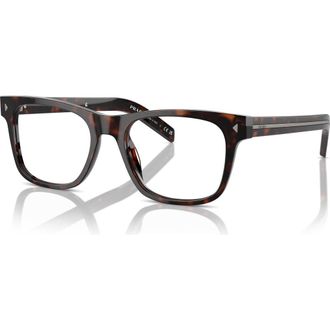 Prada 52mm Rectangle optical glasses in Tortoise at Nordstrom