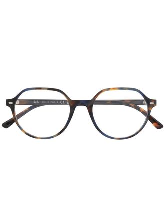 Ray-Ban round-frame optical glasses - unisex - Acetate - 49 - Brown