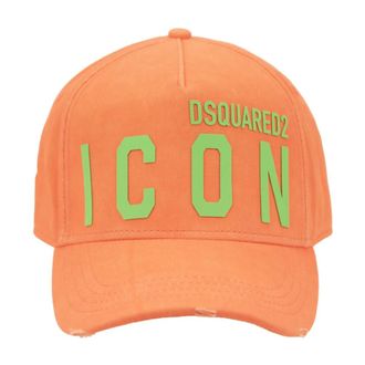 Dsquared2 Icon Baseballpet met gesp sluiting - unisex - Petten - Oranje - ONE Size - Katoen - Accessoires
