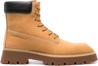 Alexander Wang Throttle lace-up boots - women - Leather - 38.5 - Brown