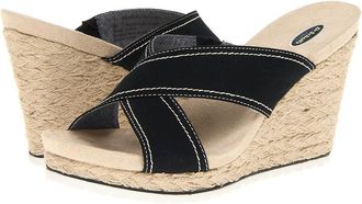 Dr. Scholls Soar Womens Sandals Black Twill : 10 M