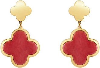 Italian Gold, Inc 14K Coral Dangle Earrings