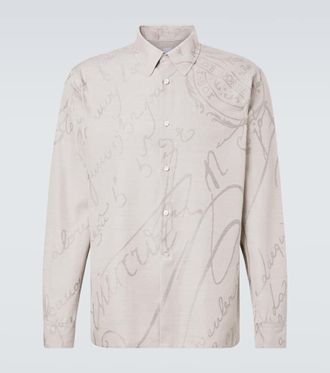 Berluti Printed cotton, wool, and silk shirt