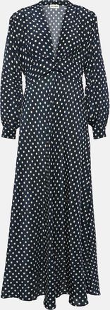 Rixo Abito lungo Emory in seta a pois