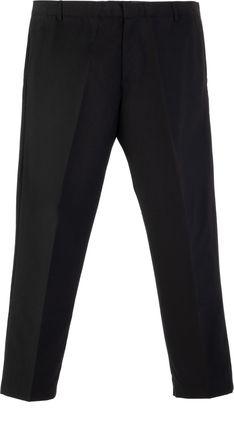 Generic Mens Formal Trousers - Smart Straight Leg Office and Casual Work Trousers with Flat Front and Pockets, UK Waist Sizes 30-50 Inches Black