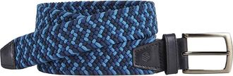 Johnston & Murphy Woven Stretch Knit Belt in Navy Multi at Nordstrom, Size 32