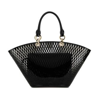 Tom Ford Cut Out Patent Leather Medium Panier - female - Tom Ford - Shopping Bags - Black - ONE SIZE - Bags