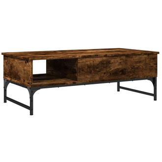 vidaXL Tavolino Salotto Rovere Fumo 100x50x35 cm Multistrato e Metallo - Vidaxl