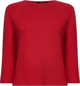Max Mara Maglione con scollo a barca - Rosso