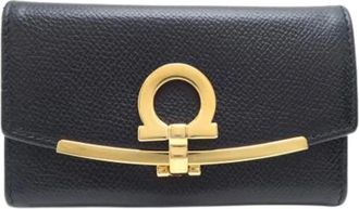 Ferragamo Pre-owned Sleuteletui - unisex - Vintage Accessoires - Zwart - ONE Size - Leer - Vintage