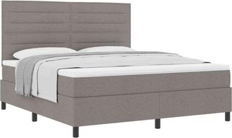 vidaXL Box Spring Bed with Mattress Taupe 180 x 200 cm Fabric vidaXL