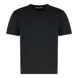 Palm Angels Set van Drie Katoenen Stretch T-shirts met Korte Mouwen - Heren - T-shirts - Zwart - XL - Katoen - Tops