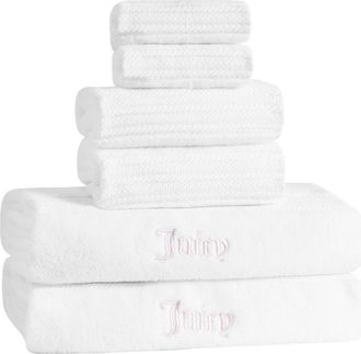 Juicy Couture Alyssa 6-Piece Towel Set in White at Nordstrom Rack