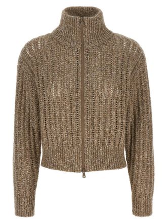 Brunello Cucinelli Rustic Dazzling Net Cardigan