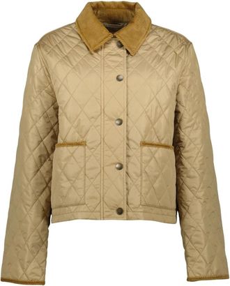 Burberry Oldham Jacket - Dames - Zomerjassen - Beige - S - Leer - Jassen