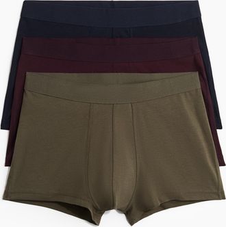 H&M 3er-Pack Kurze Trunks mit Lycra - Green