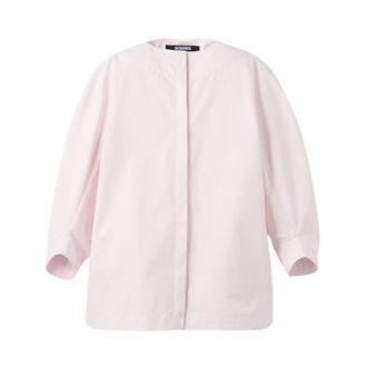 Jacquemus Shirts, female, Pink, Size: 2XS La Chemise Pittore