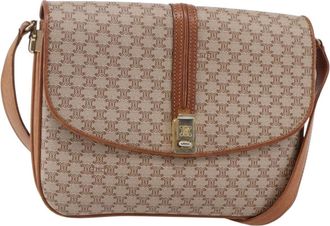 Celine Vintage Macadam Canvas Beige Canvas Backpack Bag (Pre-Owned)