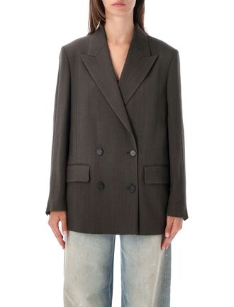Golden Goose Relaxed Fit Double-Breasted Blazer With Star Details